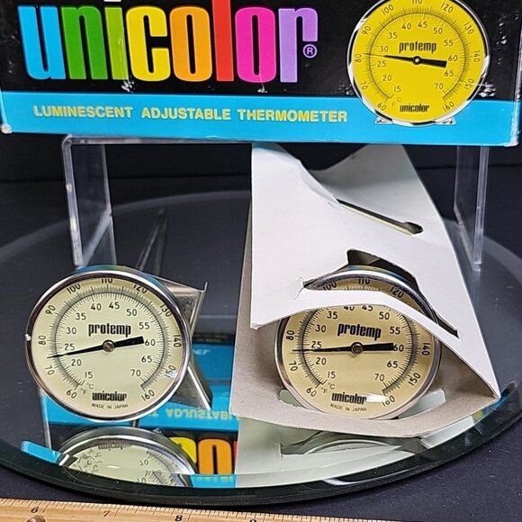 TWO Unicolor Protemp Thermometer Cat 348 Photo Lab Adjustable Luminescent - Picture 10 of 11